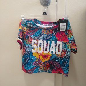 Tropical Pattern Squad Crop Top